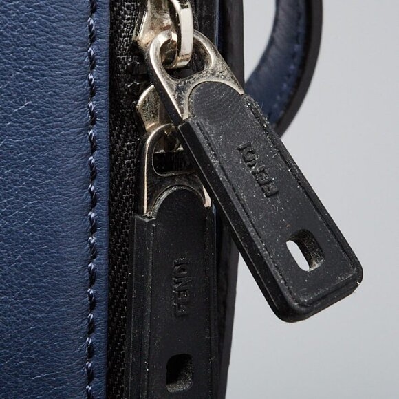 Fendi Blue/Yellow Vitello Grace Lui Small Crossbody Bag 7VA400 - Picture 5 of 10